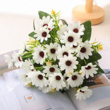 Marguerites artificielles vintage en soie (lot de 2)