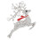Rendier sjaalspeld kerstbroche 1 stuk 1