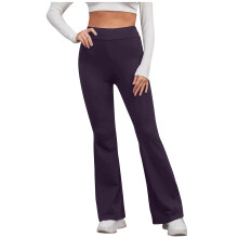 Fialové legíny slim fit s vysokým pásom