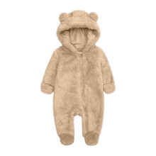 Combinaison bébé en peluche avec oreilles d'ours, chaude pour l'hiver, 0-3 mois