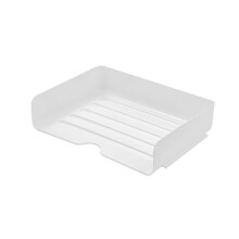 Plateau Ă papier empilable pour bureau, blanc