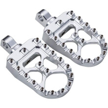 CNC Breda Fotpinnar Silver 360 Roterande För Harley