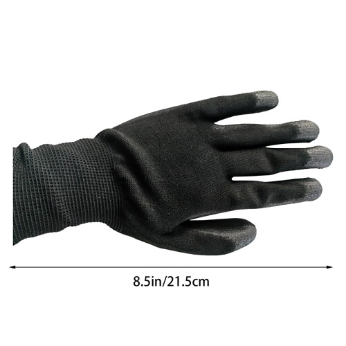 Leott Nitrile Coated Work Gloves Black 12 Pairs 2