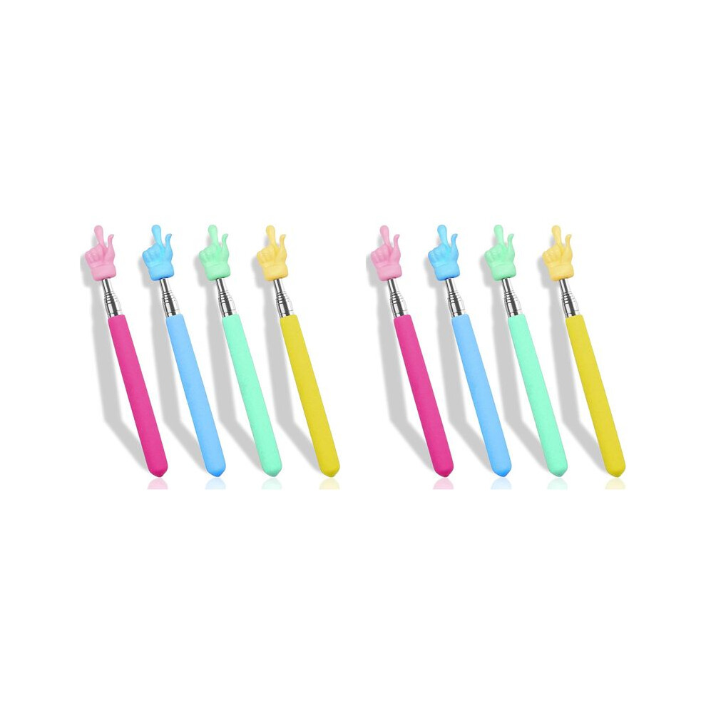 8Pcs Retractable Teacher Pointer For Classroom Kids Reading, Extendable Hand Pointer Finger Pointer Stick 6032337715658