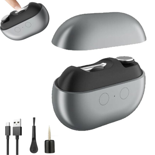 Coupe-ongles électrique rechargeable gris 1 pièce