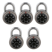 5X Cerradura Cifrado Candado de Combinacion 50mm con Dial Redonda Fija