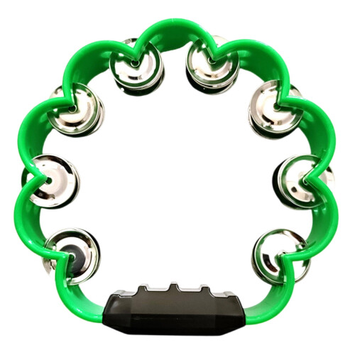 Tamburello ergonomico per bambini, colore verde, strumento musicale