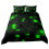 Geometric Comforter Set Green Black 3 PCS Honeycomb Design 2