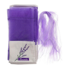 Lavender Scented Storage Bags Linen Mesh Drawstring 20 pcs