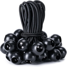 Ball Bungee Cords Heavy-Duty 4Inch 30-Pack Black