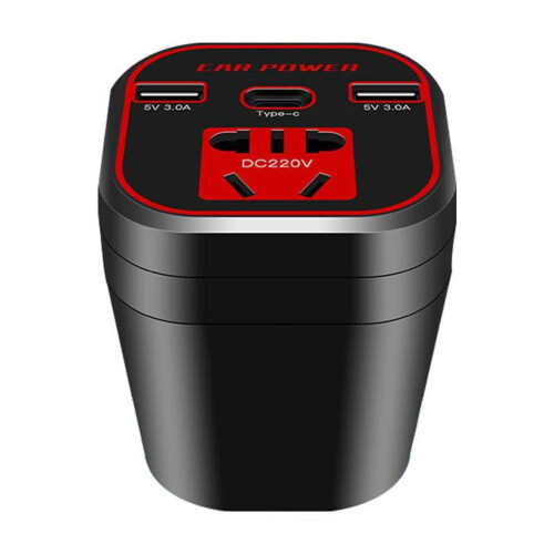 Bärbar 200W strömomvandlare med 2 USB-C-portar