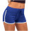 Blå dame yogashorts med elastisk talje 1