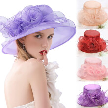 Cappellino fascinator da donna in organza con fiocco (1 pezzo)