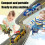 Voiture dinosaure jaune Crash et Transformable 1 pièce 6