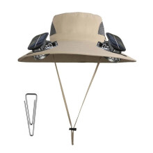 Miesten aurinkokennolla toimiva tuuletinhattu, USB-ladattava, 3-vaihteinen