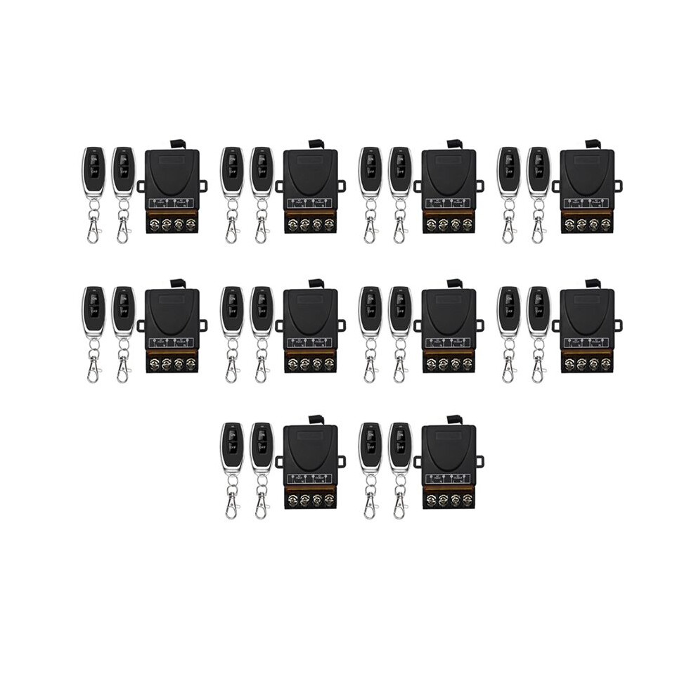 10X Ac 220V 30A 1Ch 433Mhz Remote Control Rf Relay Receiver + /Off Transmitter For Electric Appliance Lamp 6032212957036