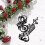 Metal Music Note Wall Decor Black 11.8 x 9.8 Inch 5