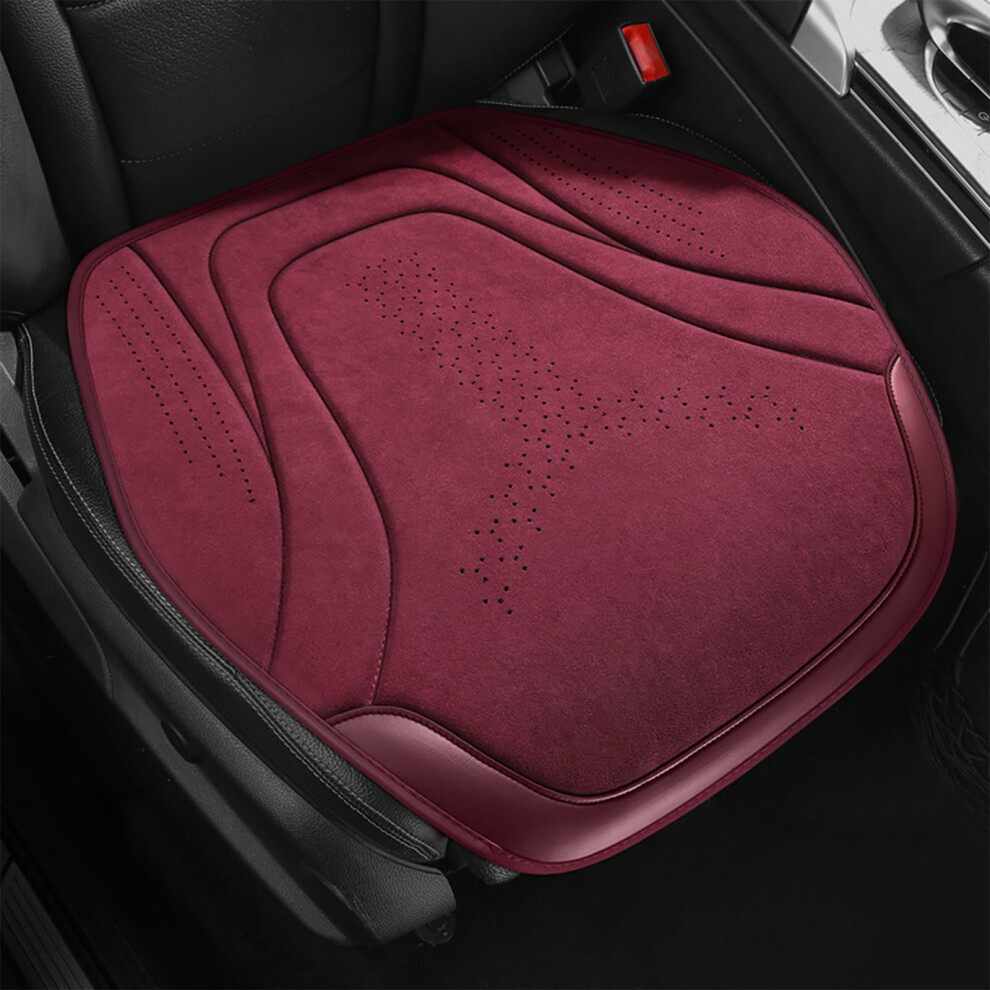 Mesh Car Seat Cushion Breathable Perforated Half Red 9178400497360