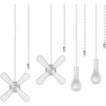 Ceiling Fan Pull Chain with Frosted Bulb and Cord Extender