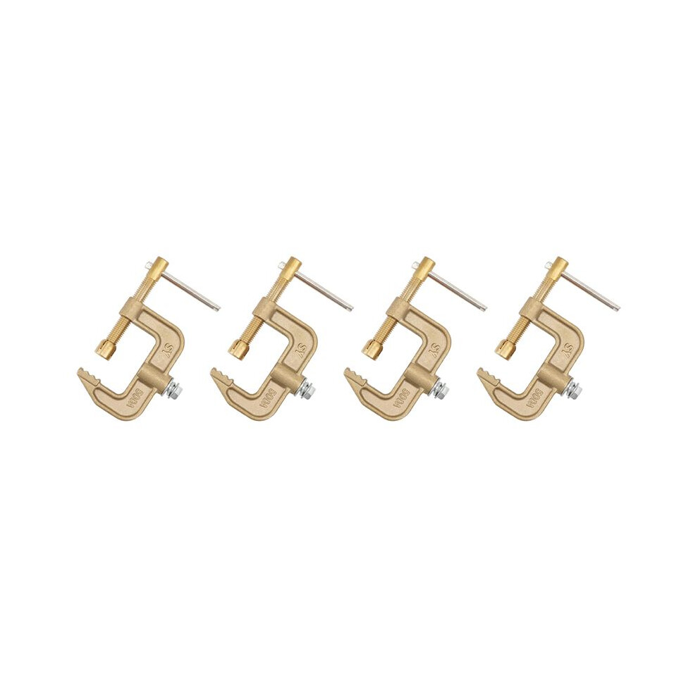 4X Welding Ground Clamp, 500A Current G-Type Solid Brass Ground Clamp, 43Mm Jaw Width For Tig Mig Mma Welders 4712009153125