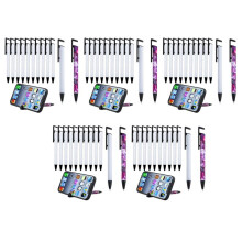 Pack of 50 Sublimation Pen Blanks with Shrink Wrap Coated Aluminum Tube Body for Sublimation Printing Ballpoint Pens