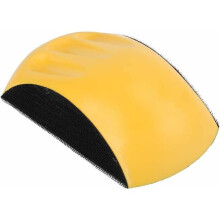 PU foam hand sanding block with hook and loop 6 inch yellow