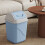 Swing Top Trash Can Blue Durable Plastic 12L 4
