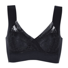 Women's wireless bralette with lace trim, ice silk,