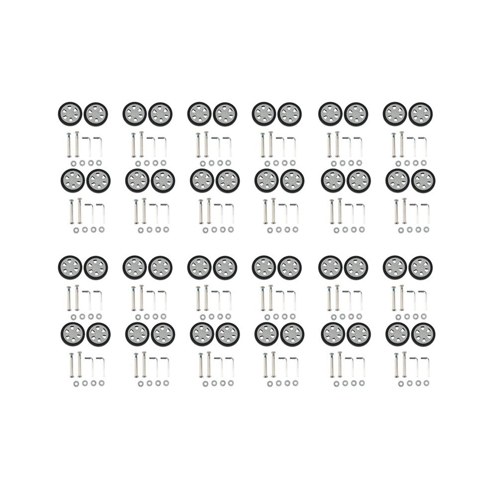 48X Luggage Accessories Wheels Aircraft Suitcase Pulley Rollers Mute Wheel Wear-Resistant Parts Repair 55X12mm 6031240012670