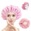 Satin Sleeping Cap for Hair Care Adjustable Pink 1