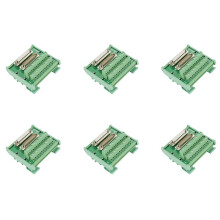 6X DB25 Módulo de Interfaz de Montaje en Riel DIN Tablero de Conexión de Conector Macho/Hembra