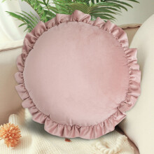 Rond sierkussen 17x17 inch, zacht en ademend, ideaal voor thuis.