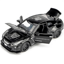 1:32 Nissan GTR R35 Coche de juguete de metal fundido a presión (negro)