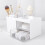 Make-up-Organizer-Würfel aus Kunststoff mit 2 Schubladen, weiß/transparent 1