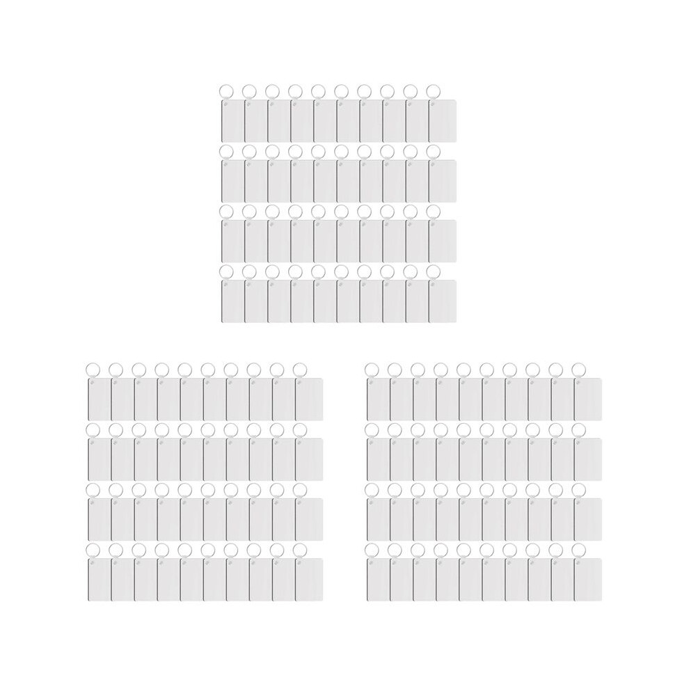 120 Pack Sublimation Keychain Blank Double Sided Heat Transfer Blank  Blank Board Key Ring Blank Sublimation DIY-image-OPC-PW6HV9X-NEW
