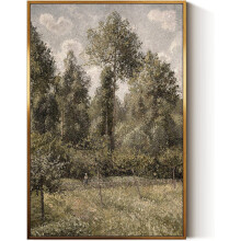 Vintage vægkunst på lærred med vilde blomster i marken, 20x25 cm, uindrammet