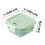 Square Glass Food Storage Container with Airtight Lid 320ml 3