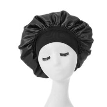 Sleeping Cap for Hair Protection Black One Size