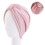 Satin Sleep Cap Turban Pink One Size 1