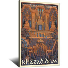 AEFER Vintage utazási poszter - Helms Deep A Gyűrűk Ura poszter kép vászon falikép modern otthon szoba anime művészet dekoráció