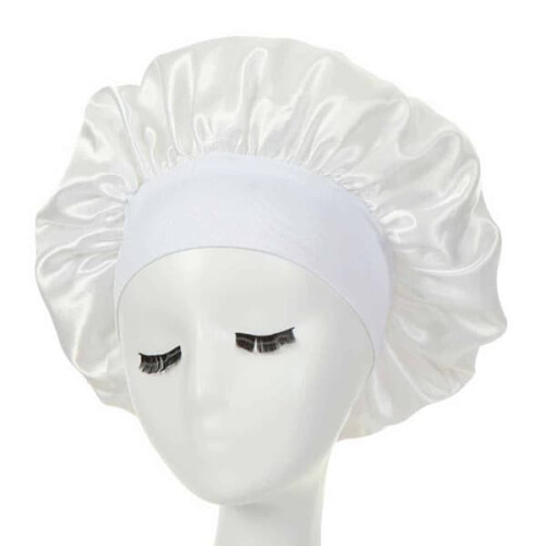 Sleep Cap Satin White One Size