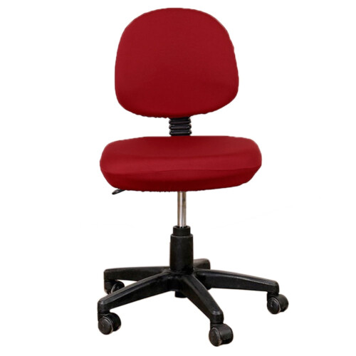 Office swivel chair cover split back wine red