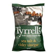 Tyrrells Cider Vinegar and Sea Salt English Crisps 150 g