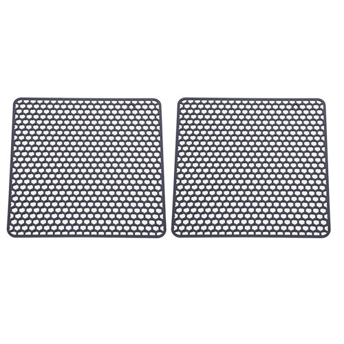 2X Silicone Sink Protector Mats,Dish Drying Mat Counter Protector, for Kitchen Utensils and Dishes(Gray)
