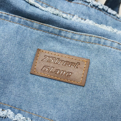 Γυναικεία τσάντα Tote Denim με φερμουάρ, μεγάλη, χιαστί 2