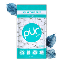 PUR Gum | Sugar Free Chewing Gum | Made with Xylitol | Vegan, Aspartame Free, Gluten Free & Keto Friendly | Natural Wintergreen Flavoured Gum