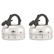2X 60 Timer Minuti Conteggio Teiera A Forma di Cucina con Timer Meccanico