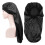 Black satin sleeping cap long 1