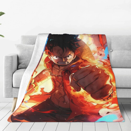 Couverture polaire douce One Piece, jeté de 203 cm x 152 cm
