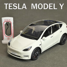 Tesla Model Y Model 3 Charging Pile Toy Car 1:24 Alloy